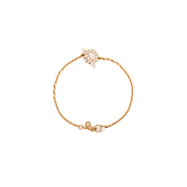 Hermes size ST Finesse bracelet rose gold diamonds