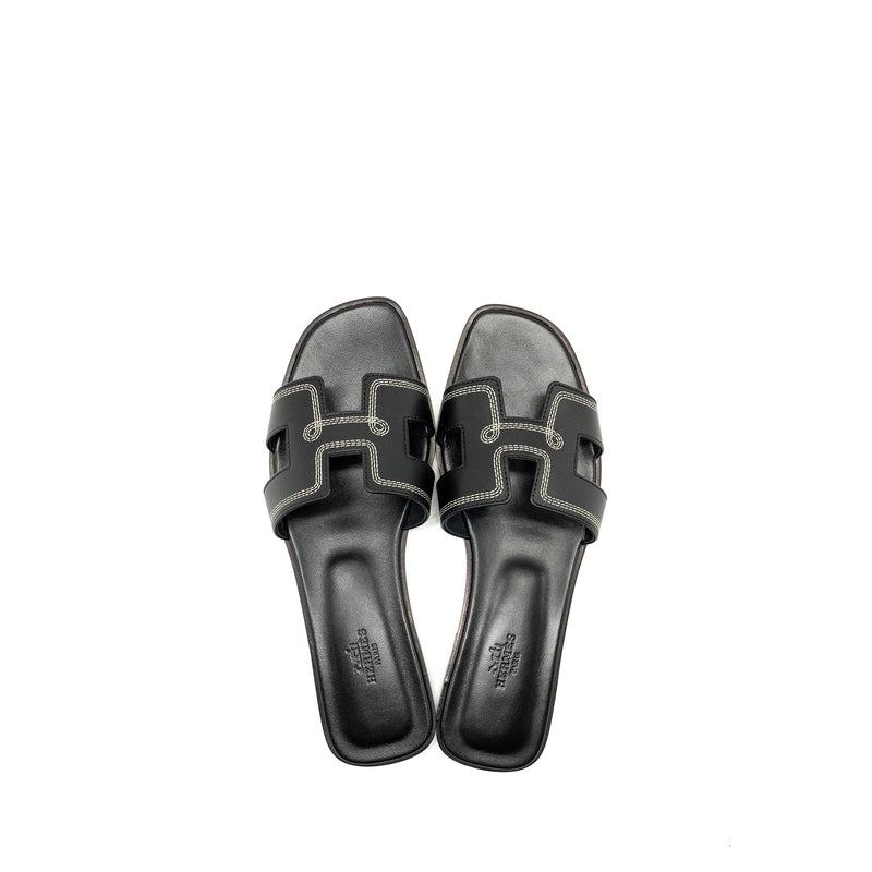 Hermes Size 38.5 oran sandals black limited condition