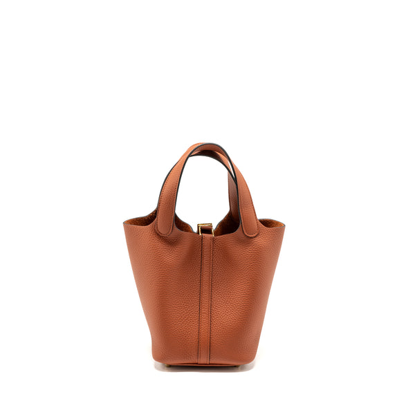 Hermes Picotin 18 lock bag clemence cuivre GHW stamp B