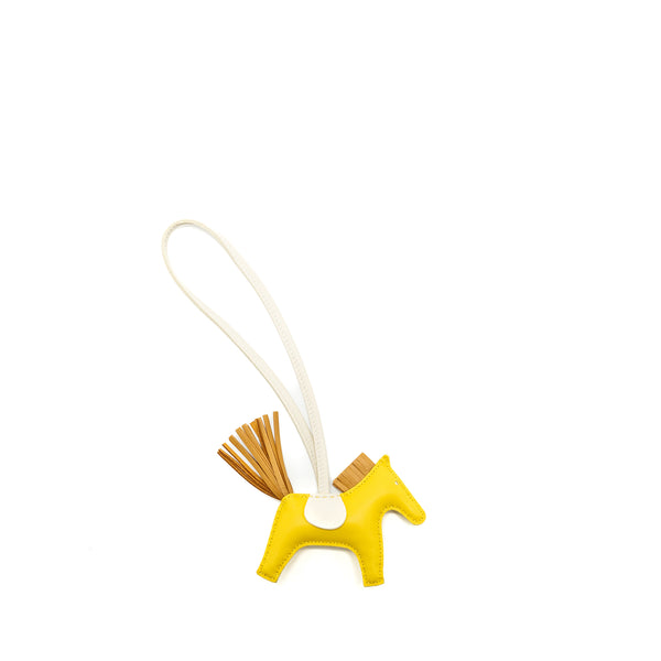 Hermes Rodeo Pegase PM Bag Charm Jaune de Naples/Sesame/Craie Stamp B