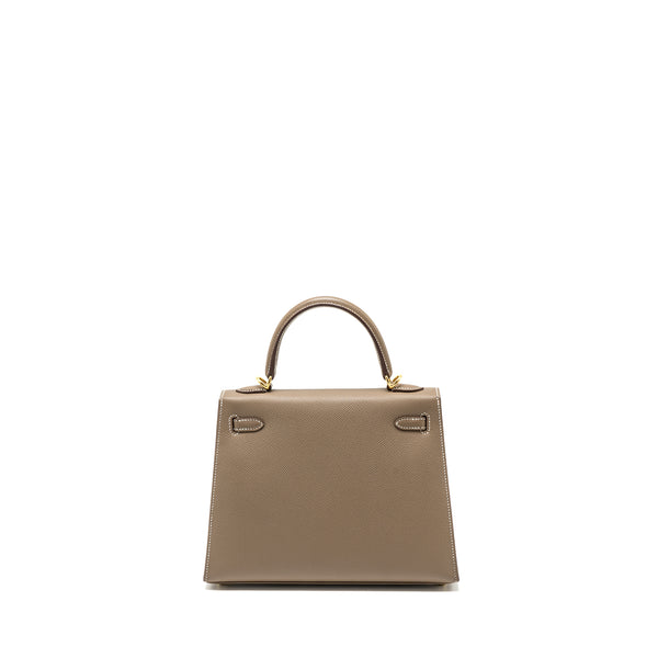 Hermes Kelly 25 Epsom etoupe GHW stamp B