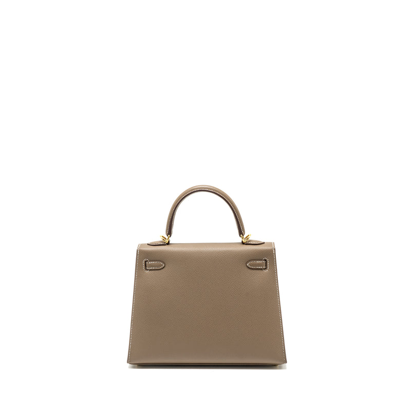 Hermes Kelly 25 Epsom etoupe GHW stamp B