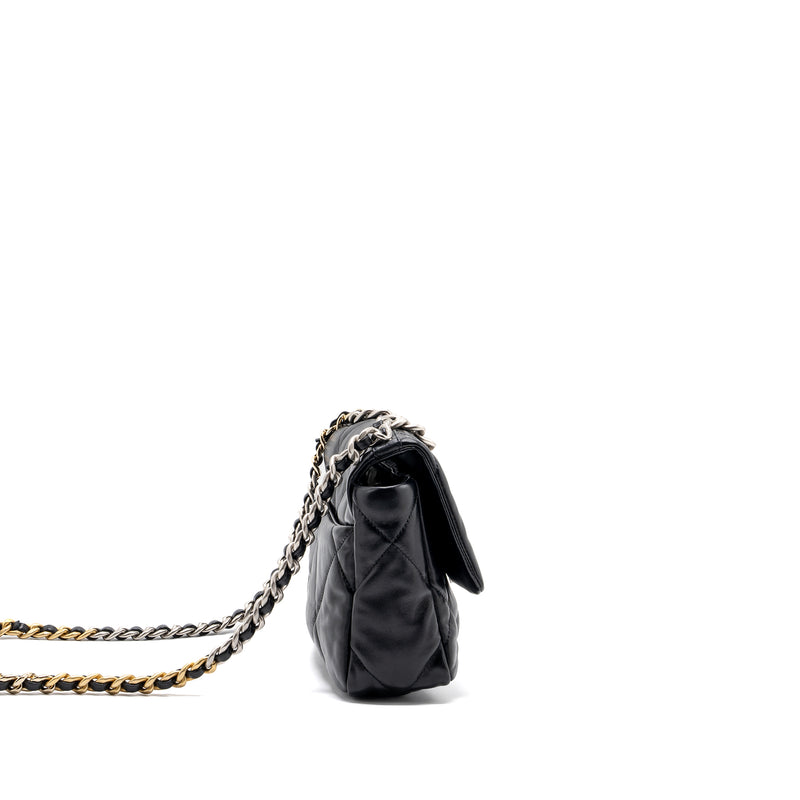 Chanel Small 19 Bag Lambskin Black Multicolour Hardware(Microchip)