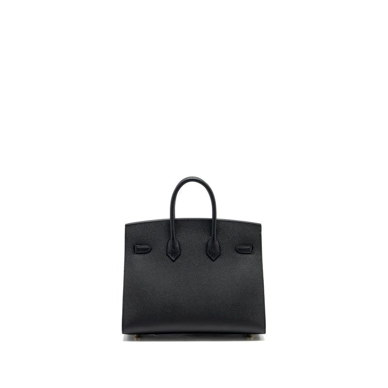 Hermes Birkin 25 Sellier Epsom Black GHW Stamp W