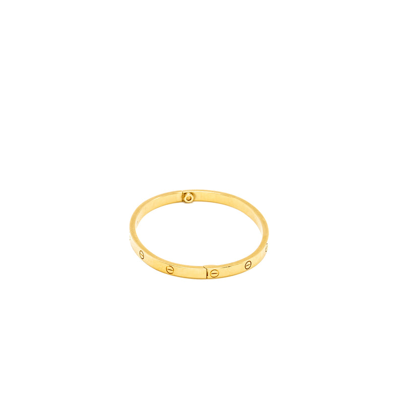 Cartier Size 15 Love Bracelet Small Model Yellow Gold