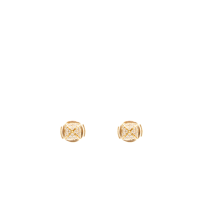 Hermes Clou D’H Earrings Rose Gold, Diamonds