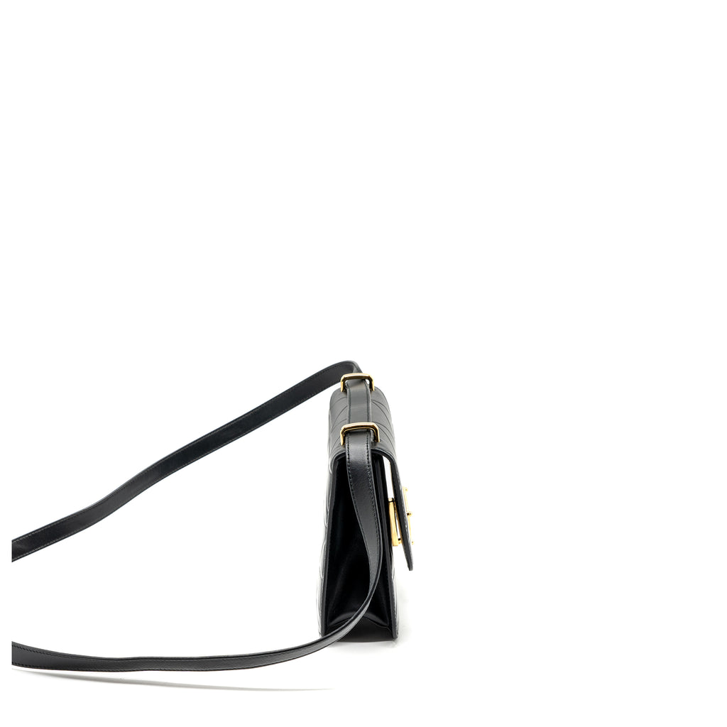 Prada Pattina in Pelle Calfskin Black GHW