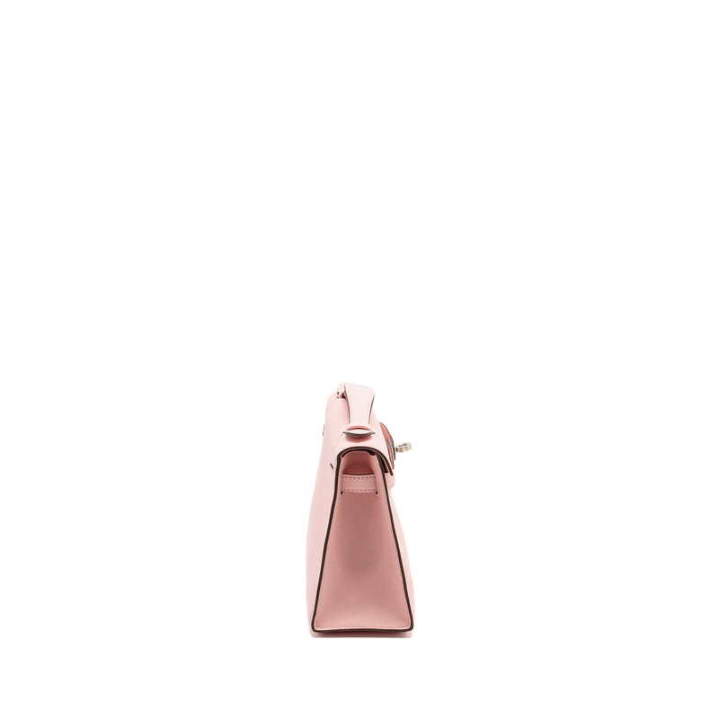 Hermes Kelly Pochette Swift Rose Sakura SHW Stamp D