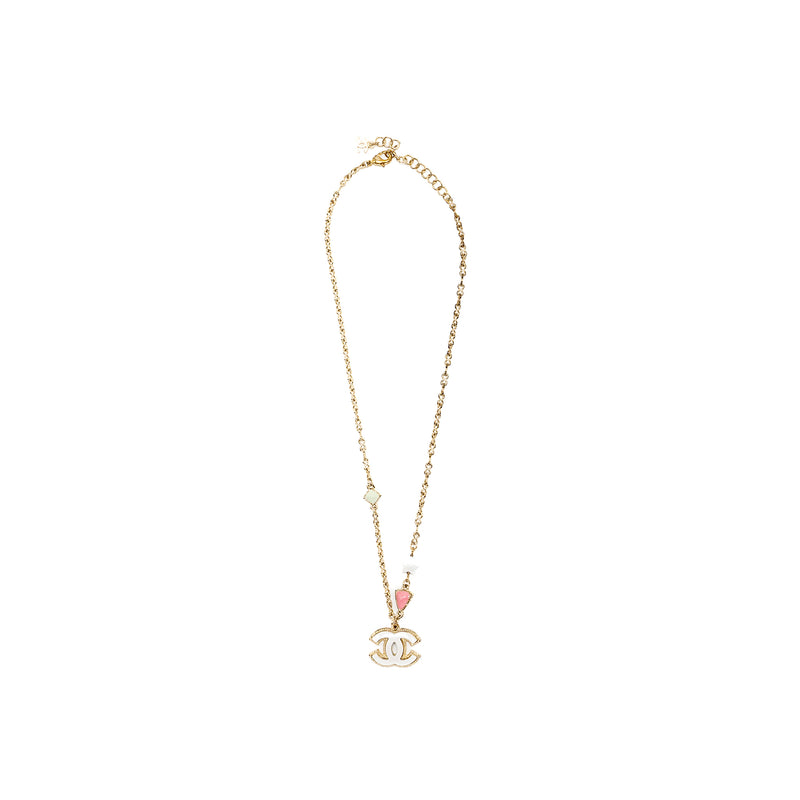 Chanel Star necklace light gold tone