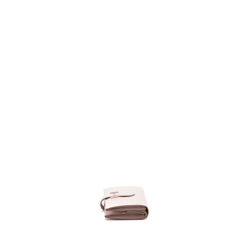Hermes Bearn Compact Wallet Epsom Mauve Pale SHW Stamp B