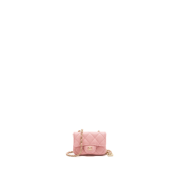 Chanel Mini Flap Belt Bag Caviar Pink LGHW