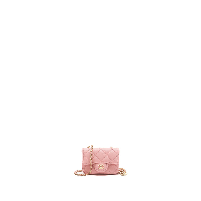 Chanel Mini Flap Belt Bag Caviar Pink LGHW
