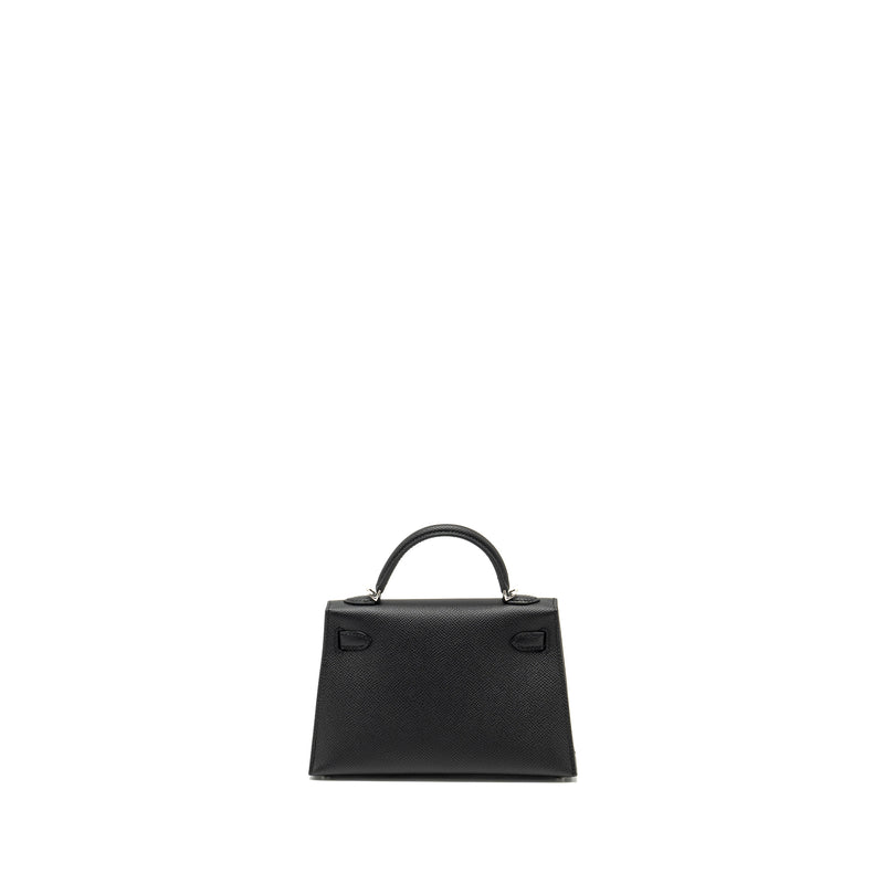 Hermes mini kelly epsom black SHW Stmap B