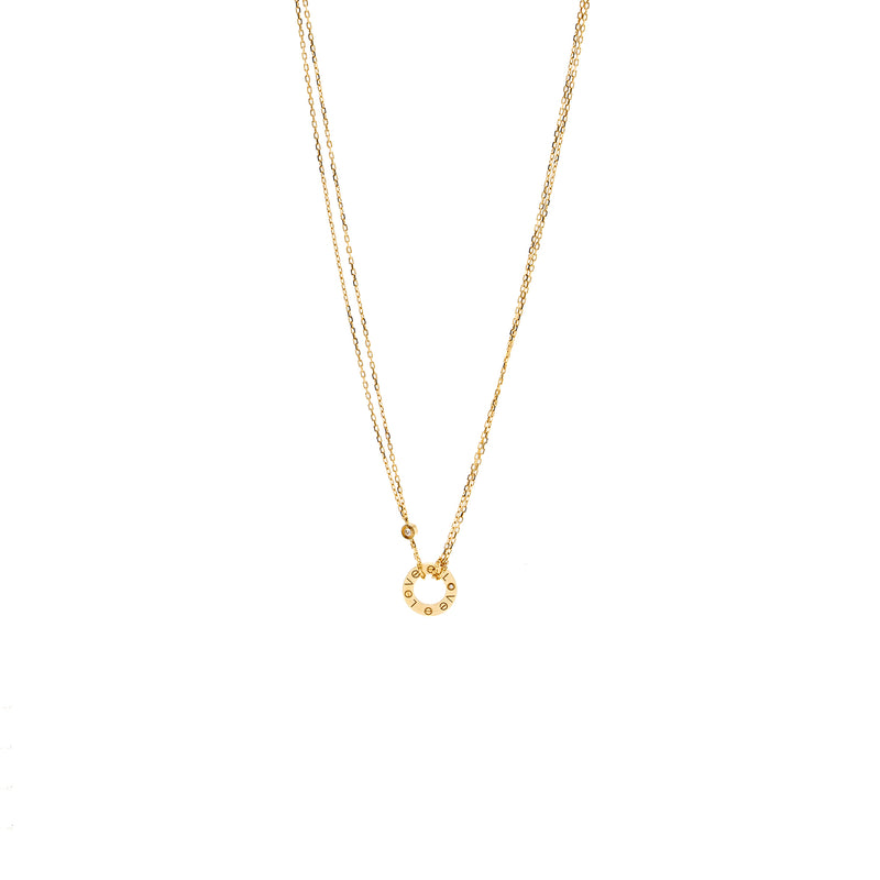 Cartier love necklace yellow gold best sale