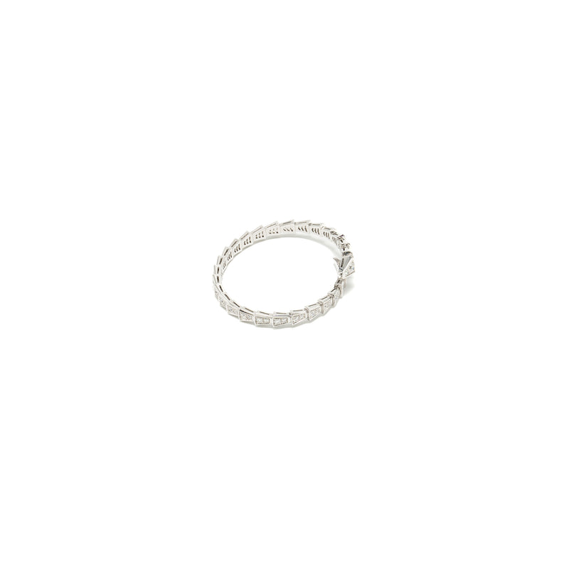 Bvlgari size S serpenti viper bracelet white gold, diamonds