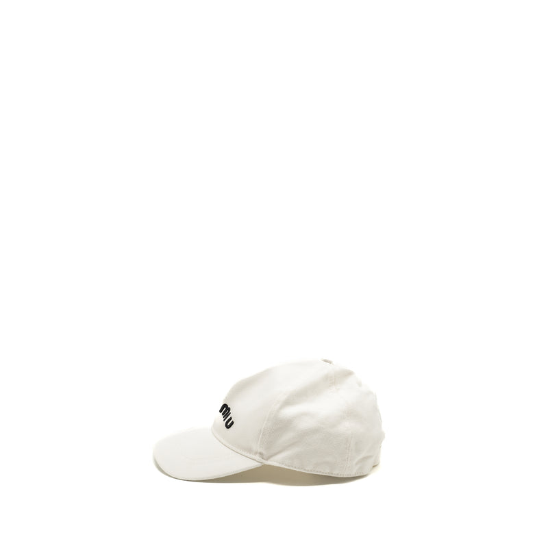 Miu miu size M Drill baseball cap white/black