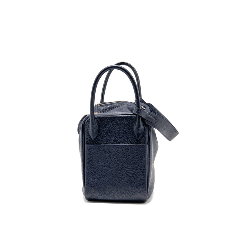 Hermes Lindy 30 Clemence blue nuit SHW stamp T