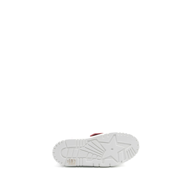 Dior Size 37.5 Dior-ID Sneaker Suede / Fabric White/ Pink