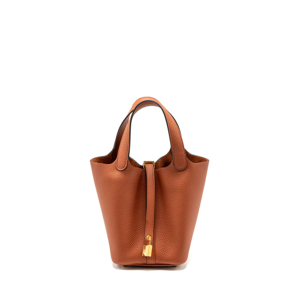 Hermes Picotin 18 lock bag clemence cuivre GHW stamp B