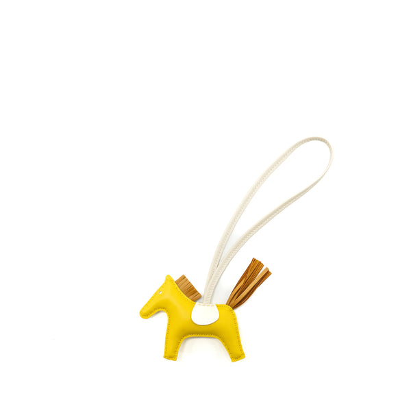 Hermes Rodeo Pegase PM Bag Charm Jaune de Naples/Sesame/Craie Stamp B