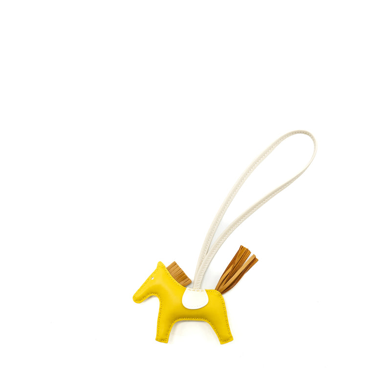 Hermes Rodeo Pegase PM Bag Charm Jaune de Naples/Sesame/Craie Stamp B