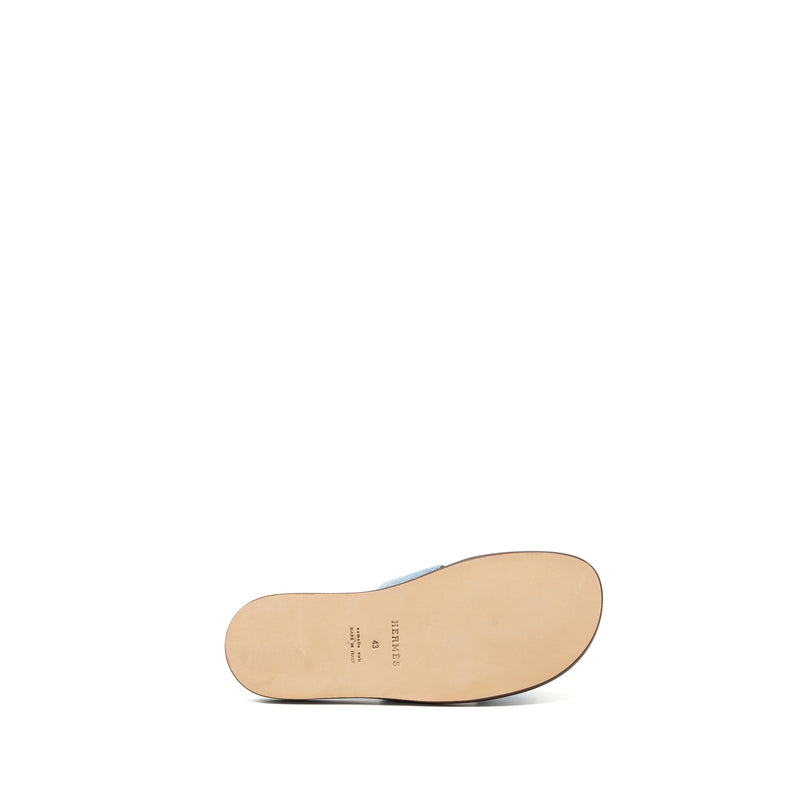 Hermes size 43 Izmir sandal denim