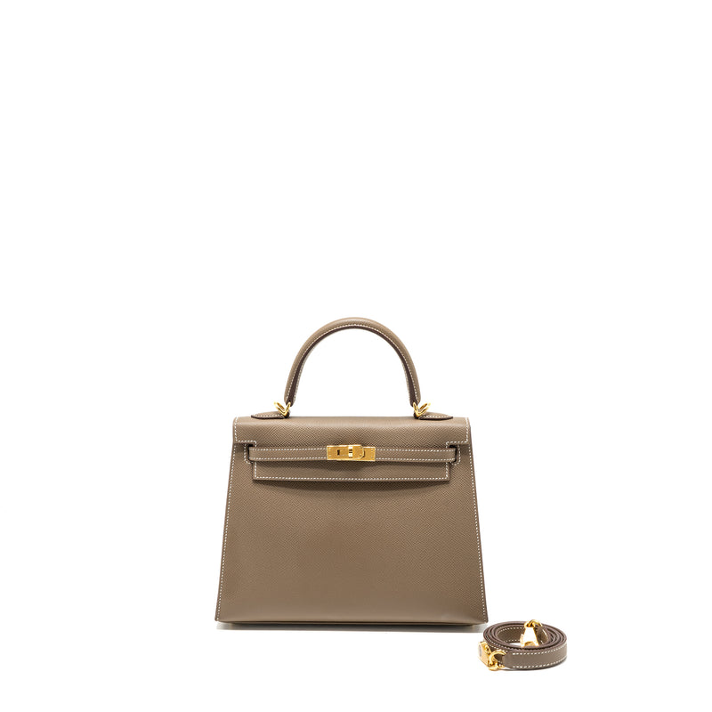 Hermes Kelly 25 Epsom etoupe GHW stamp B
