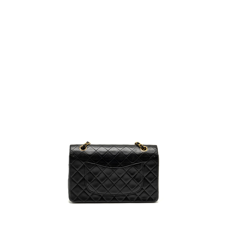 Chanel Vintage Medium Classic Double Flap Bag lambskin black GHW