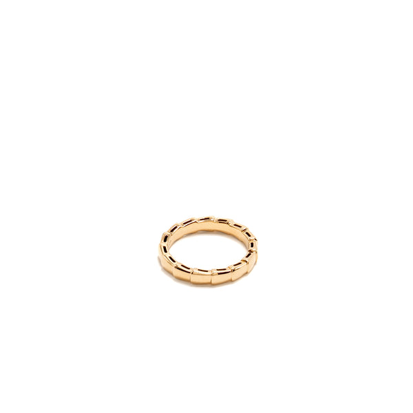 Bvlgari Size 56 Serpenti Viper Ring Pink Gold