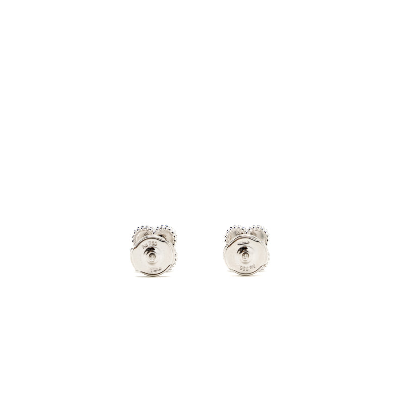 Van Cleef &Arpels Sweet Alhambra Earstuds Earrings, white gold/turquoise