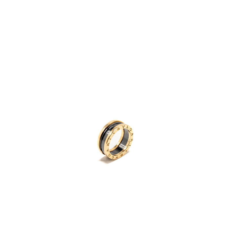 Bvlgari Size 56 B.Zero 1 Ring Black Ceramic/ Rose Gold