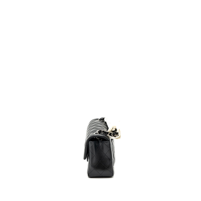 Chanel classic mini rectangular flap bag lambskin black SHW (microchip)
