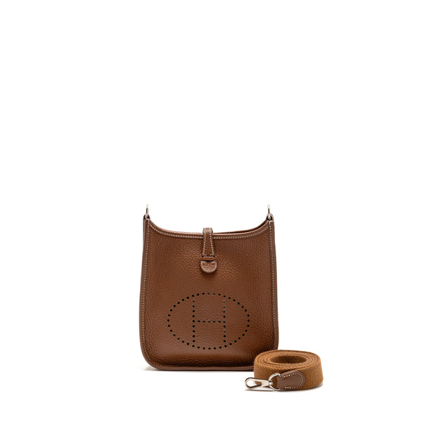 Hermes Mini Evelyne Clemence Gold SHW Stamp Z