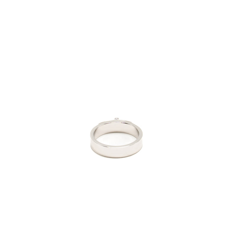 Hermes Size 54 Kelly Ring White Gold Didmonds