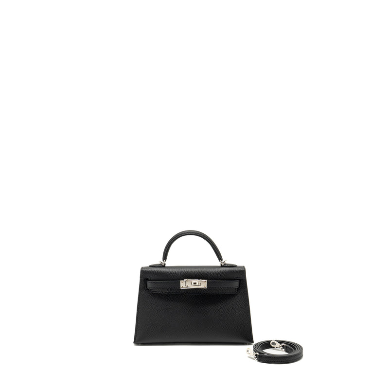 Hermes mini kelly epsom black SHW Stmap B