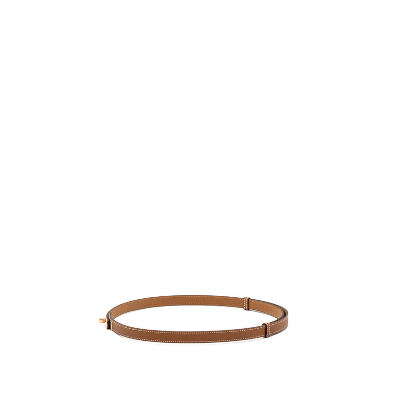Hermes Kelly 18 Belt Epsom Gold RGHW Stamp Z