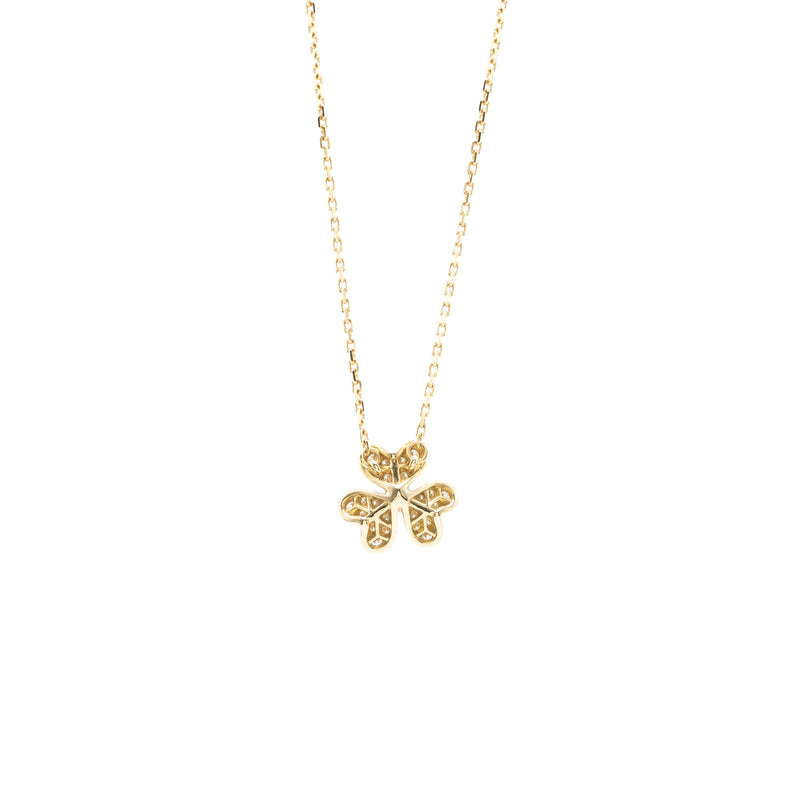 Van Cleef & Arpels Frivole Pendant, Mini Model Yellow Gold Diamonds