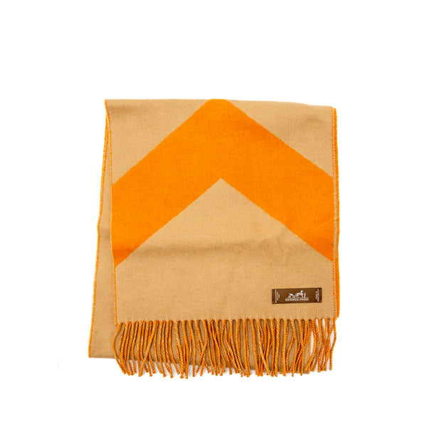 Hermes 140*30 cm cashmere Casaque Chevron muffler multicolour