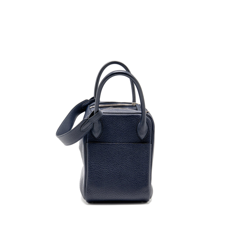 Hermes Lindy 30 Clemence blue nuit SHW stamp T
