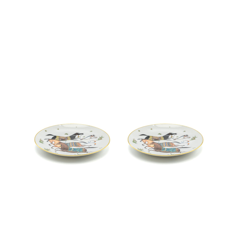 Hermes Assiette Dessert Cheval Plate (Sell In A Set)