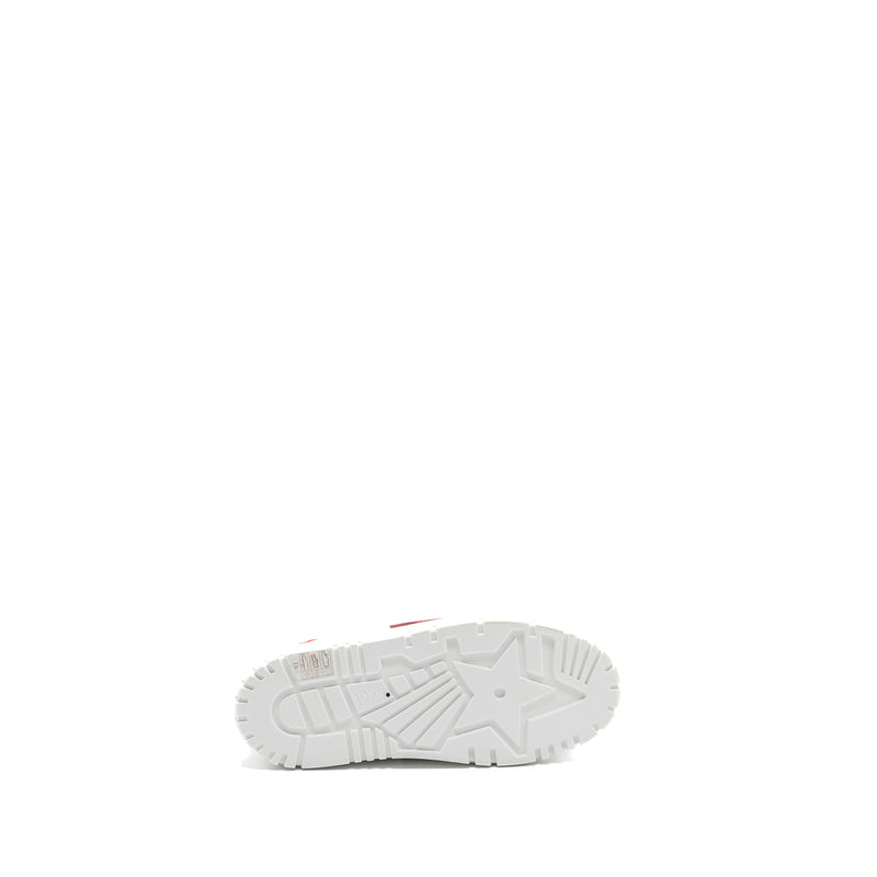 Dior Size 37.5 Dior-ID Sneaker Suede / Fabric White/ Pink