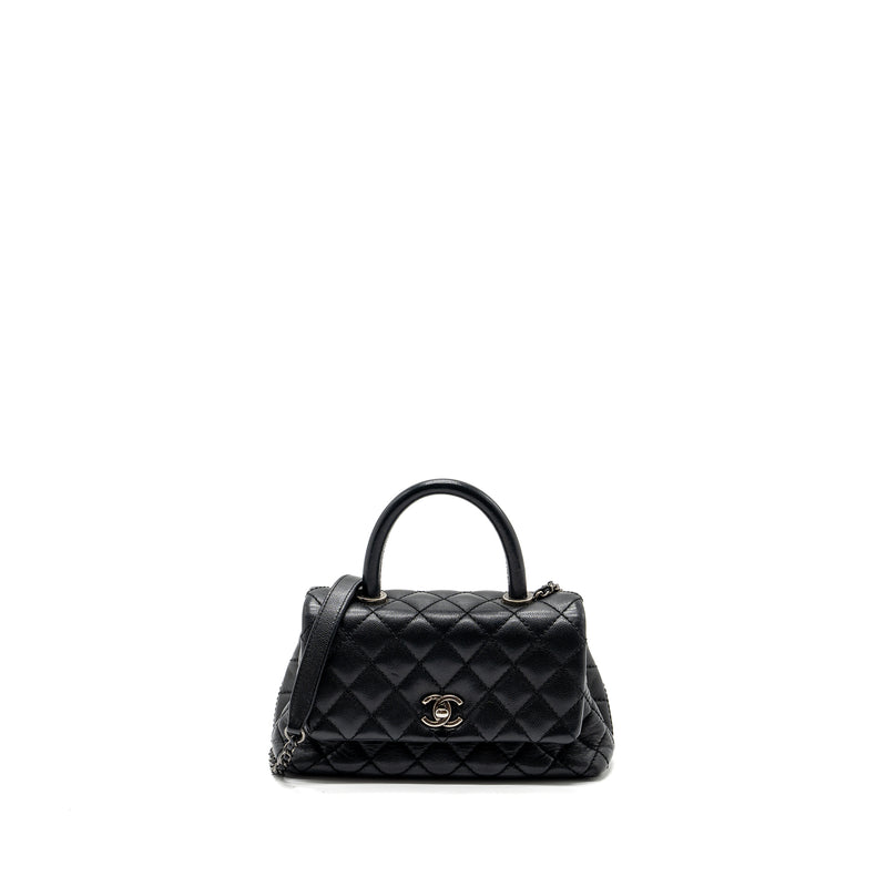 Chanel Small Coco Handle Caviar Black Ruthenium Hardware
