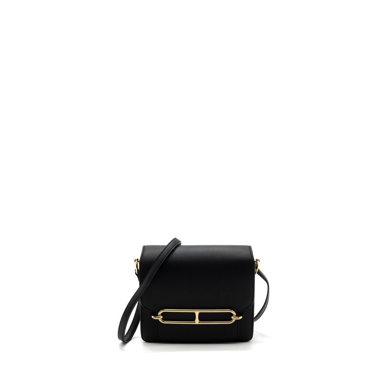 HERMES MINI ROULIS SWIFT BLACK GHW STAMP Y