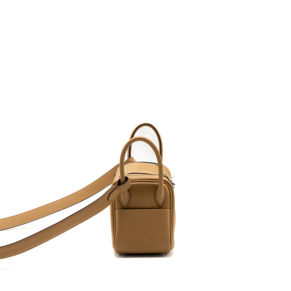 Hermes Mini Lindy Clemence 4B Biscuit SHW Stamp U