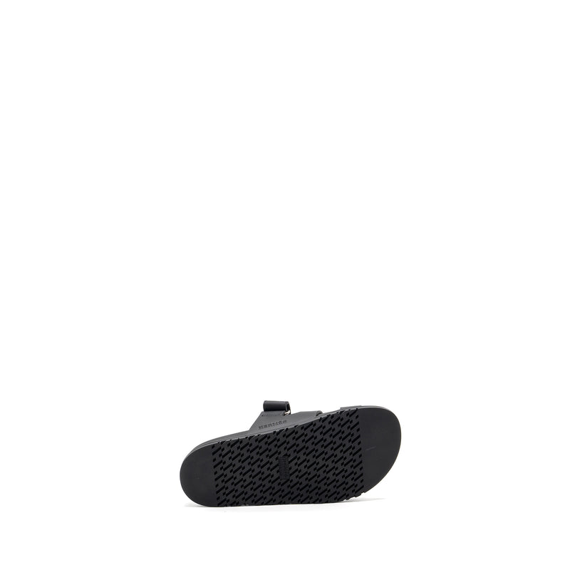 Hermes size 37 chypre sandal black SHW