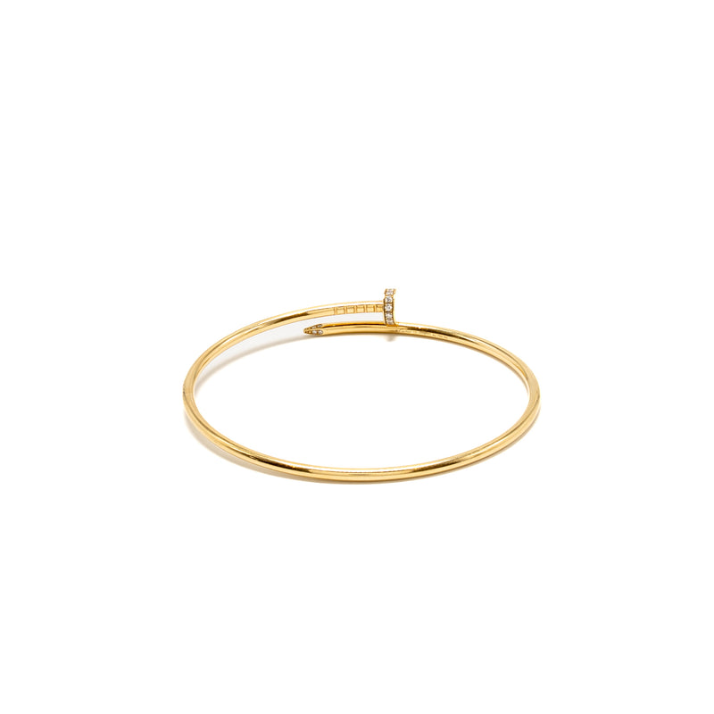 Cartier size 19 Juste un Clou bracelet small model yellow gold with diamonds