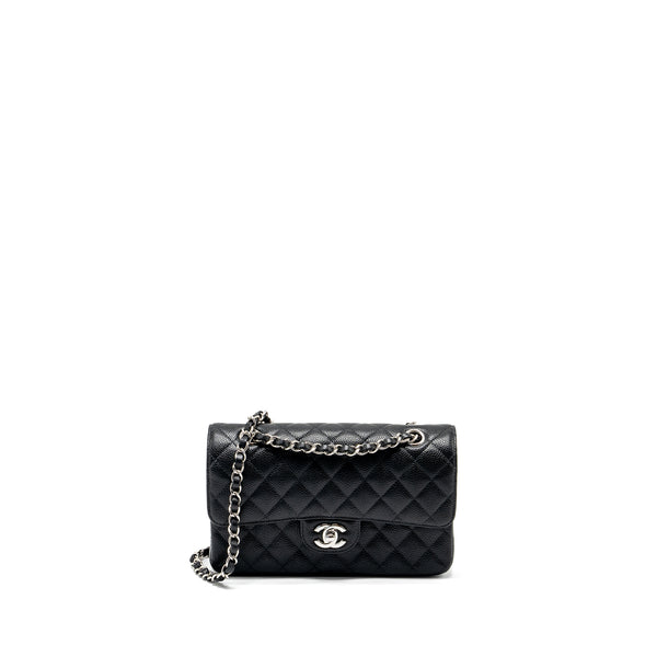 Chanel Small Classic Double Flap Bag Caviar Black SHW (microchip)