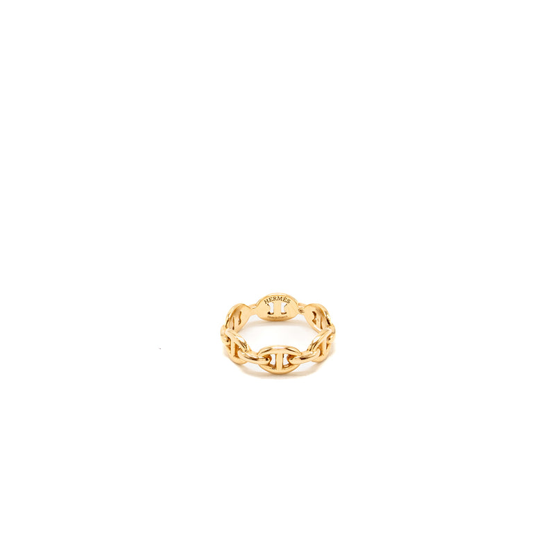 Hermes Size 53 Chaine D’Ancre Enchainee Ring Small Model Rose Gold