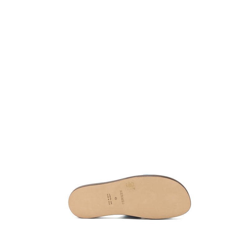 Hermes size 43 Izmir sandal denim