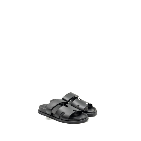 Hermes Size 39 Homme Chypre Sandals Black